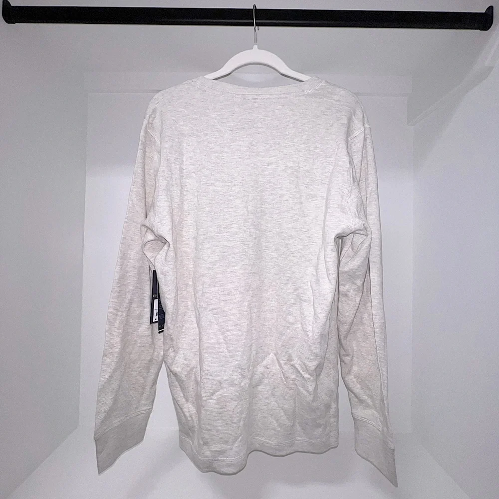 US Polo Assn. Men’s Cream Long Sleeve Shirt - Picture 2 of 3